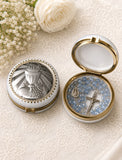 Silver Communion Rosary Box