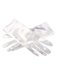 White Satin Communion Gloves - Size 10-12