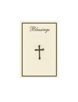 Silver Cross Lapel Pin