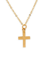 "Jade" Gold Cross Necklace