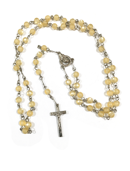 Dark Ivory Cat's Eye Communion Rosary