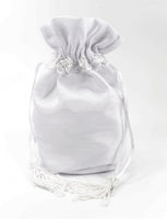 White Silk Communion Clutch Bag