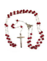 Red Glass Bead Confirmation Rosary