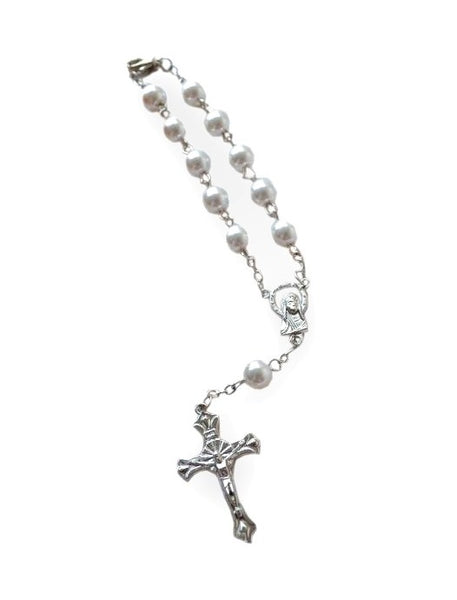 Silver Pearl Communion Decade Rosary