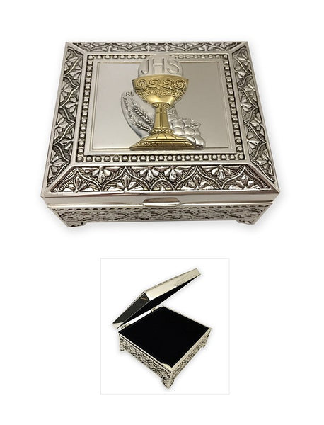 Silver Communion Keepsake Box