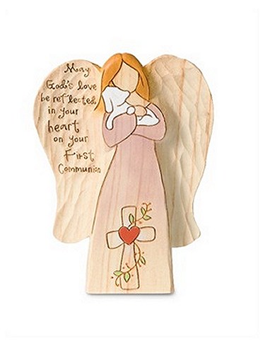 Wooden Communion Angel Figurine