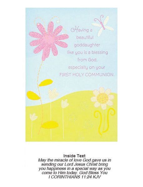 Goddaugther First Communion Card